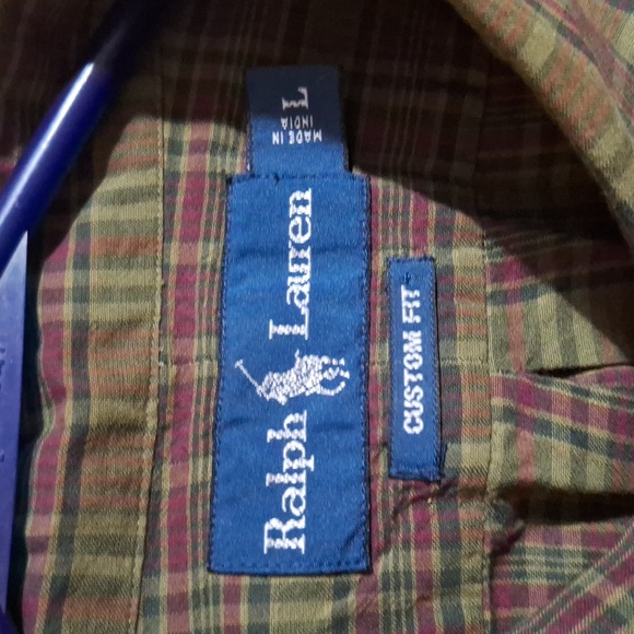 Ralph Lauren Polo Men's button up shirt - Size Large - Custom Fit - Picture 3 of 4